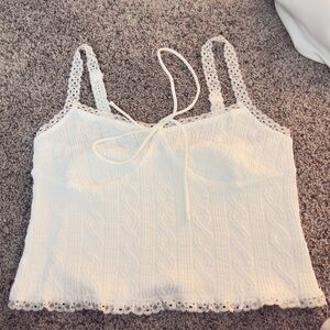 SHEIN White Lace Camisole Top